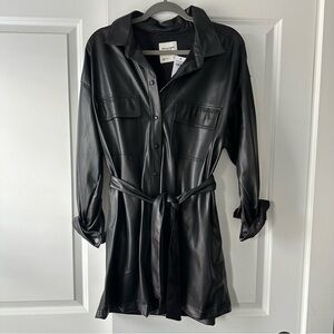 NWT Abercrombie & Fitch Leather Mini Dress